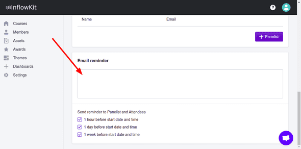 Enable or disable email reminders